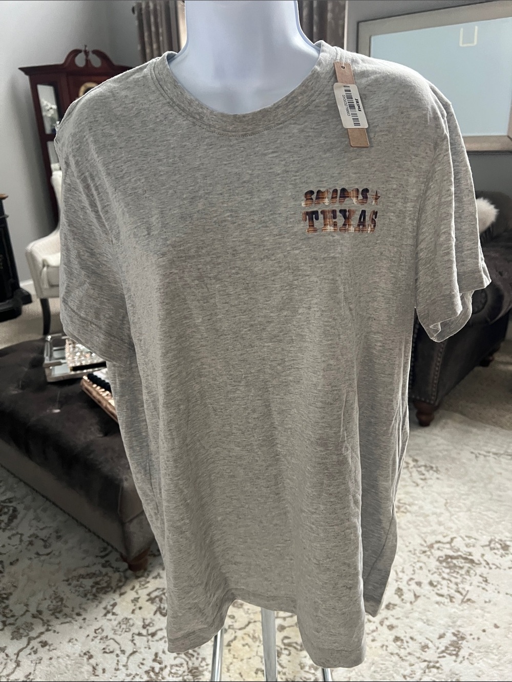 SKIMS cotton Light Gray Short Sleeve Graphic Tee